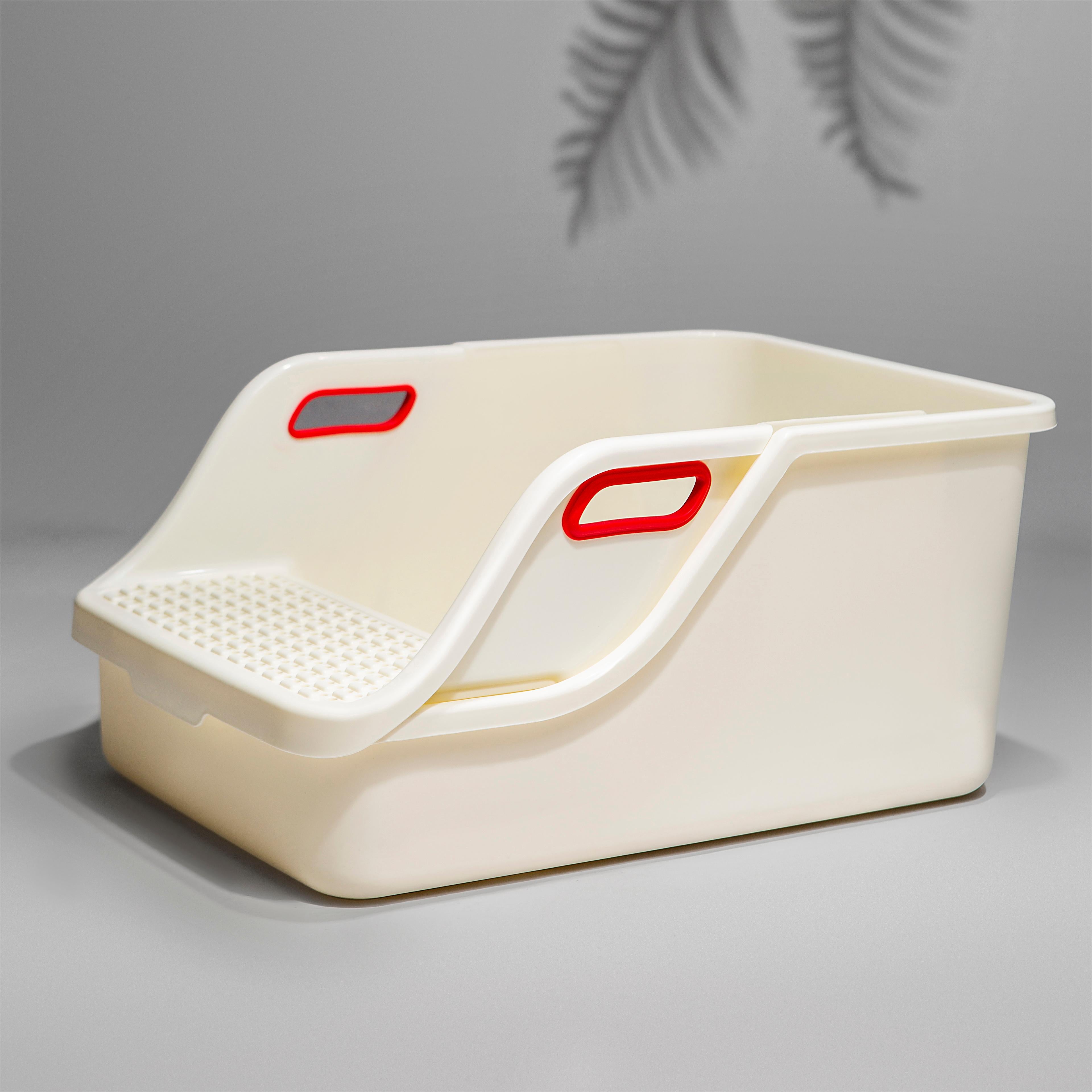 UPKEYE One-Scoop Clean Lazy Cat Litter Box - Extra Large, Easy Clean, Ideal for Multiple or Plush Cats